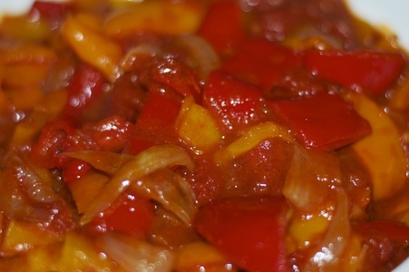 peperonata,red bell peppers,easy everyday italian food